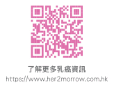 Pink QR code linked to more information about breast cancer