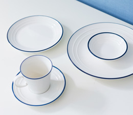 Empty cups and plates